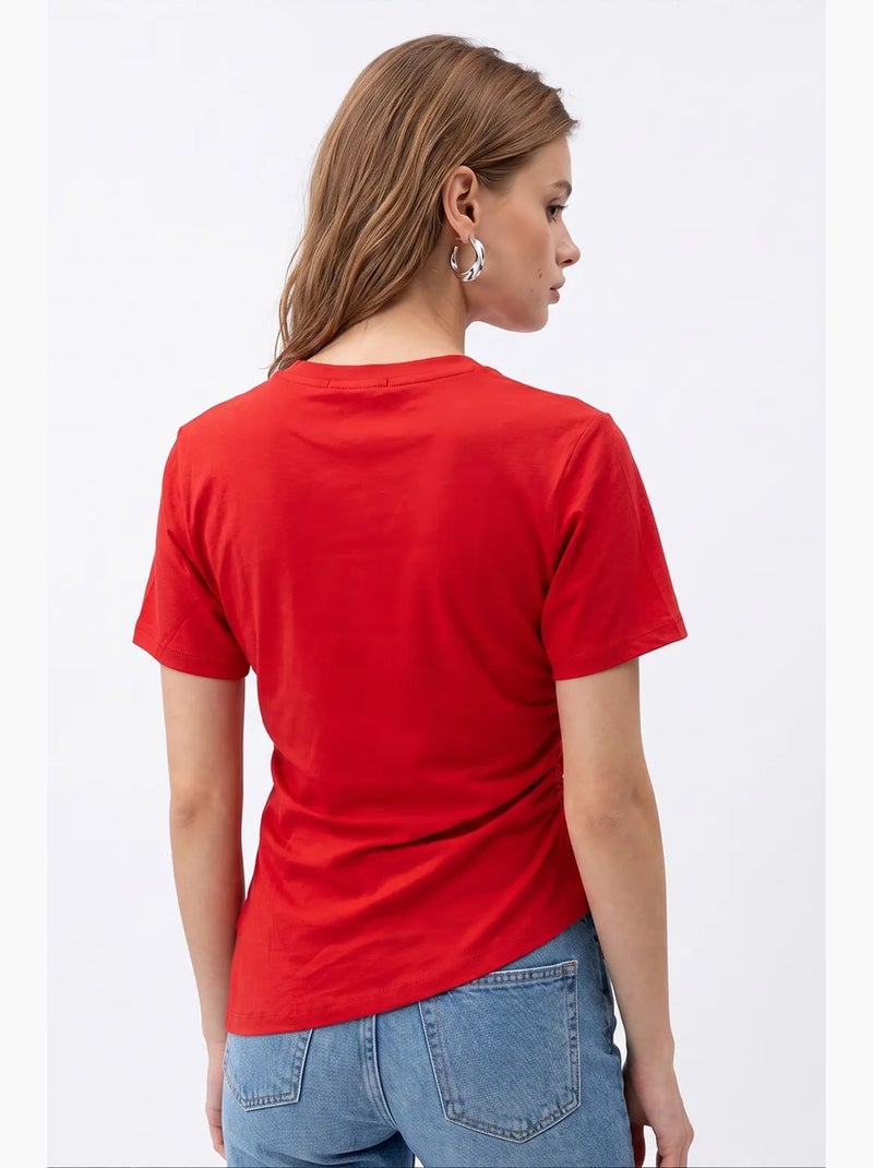 Blouse mixray Rood - Kiabi