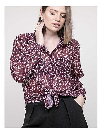 Blouse motif léopard onesine