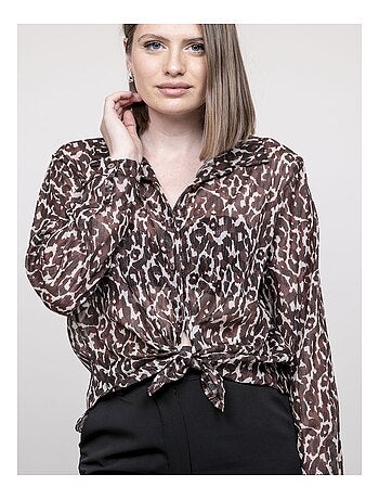 Blouse motif léopard onesine