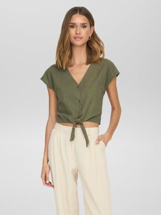 Blouse nouée avec col en V 'JDY'