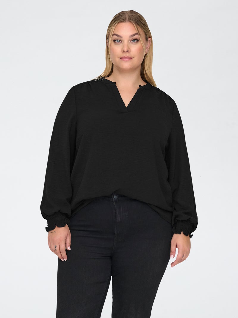 Blouse 'Only Carmakoma' Noir - Kiabi
