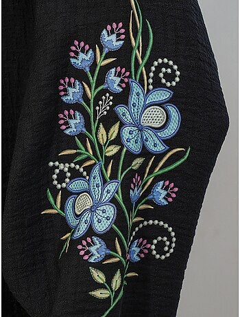 Blouse oversize en crêpe brodé bdart