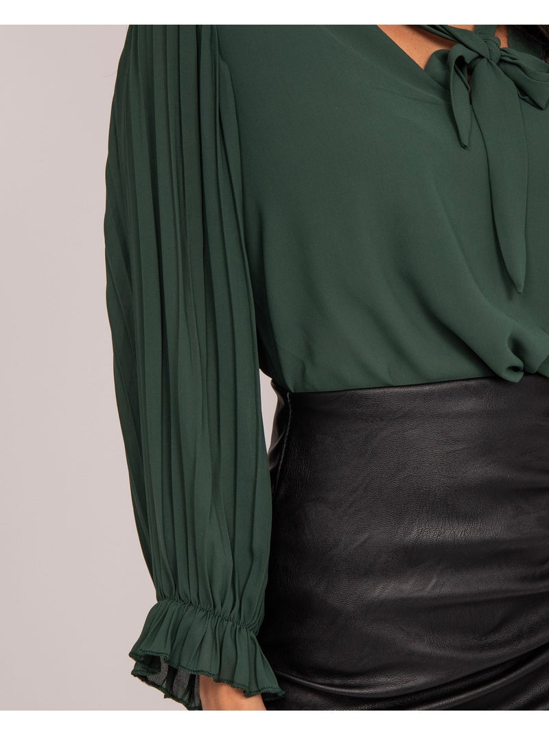 Blouse plisse FUGGIA Vert - Kiabi