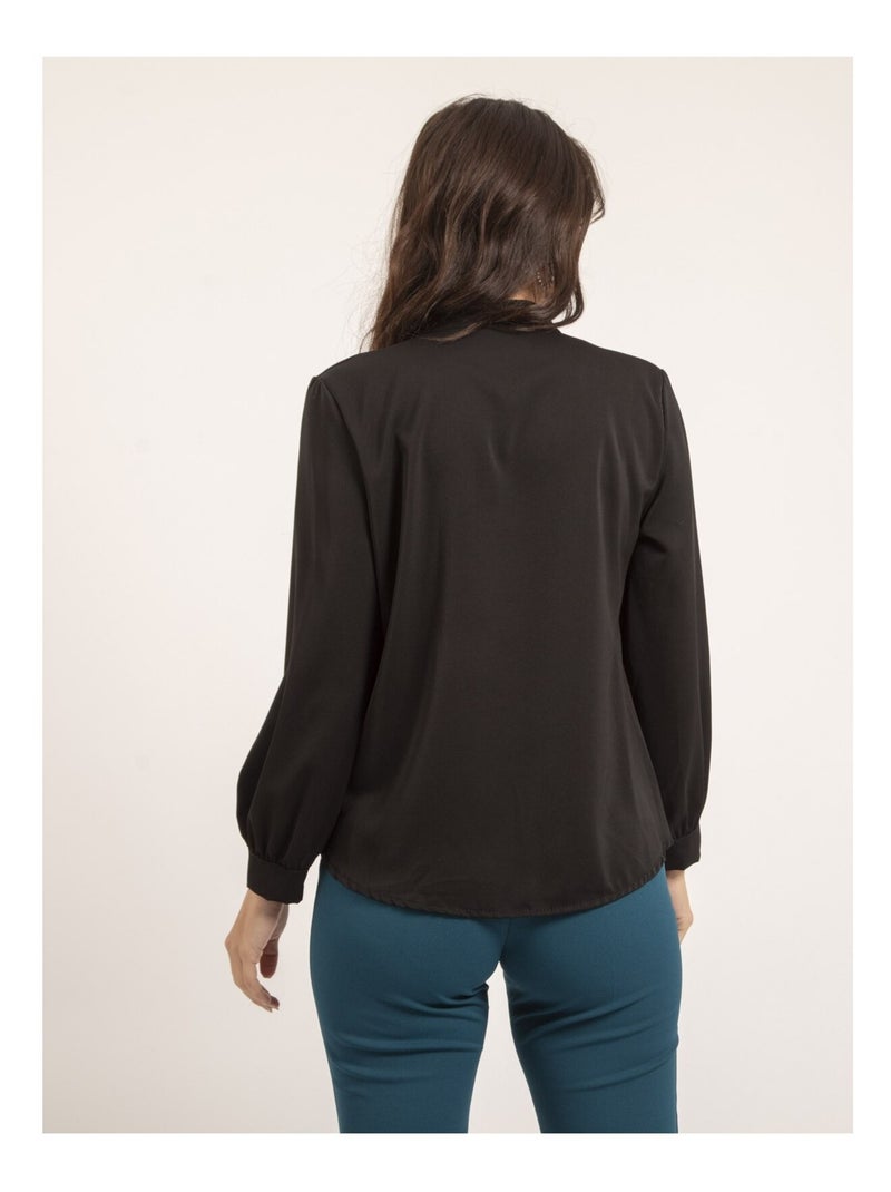 Blouse plissée OANA Noir - Kiabi