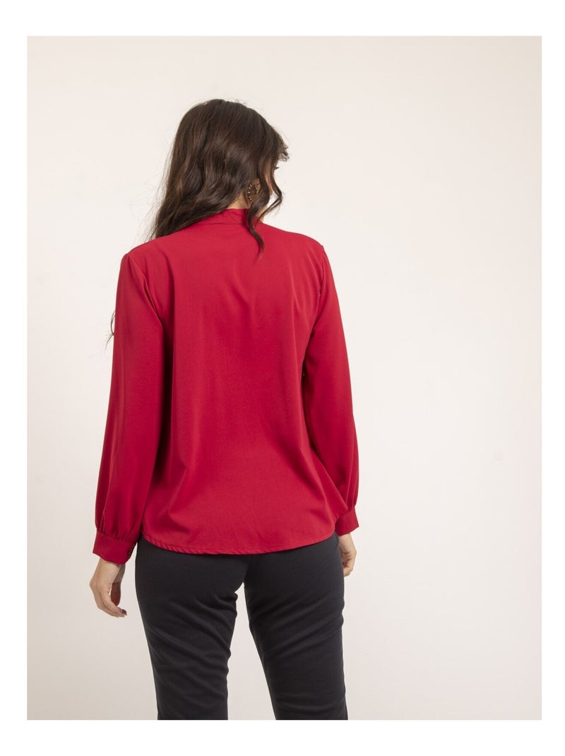 Blouse plissée OANA Rouge - Kiabi