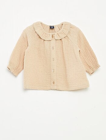 Blouse plumetis en gaze de coton