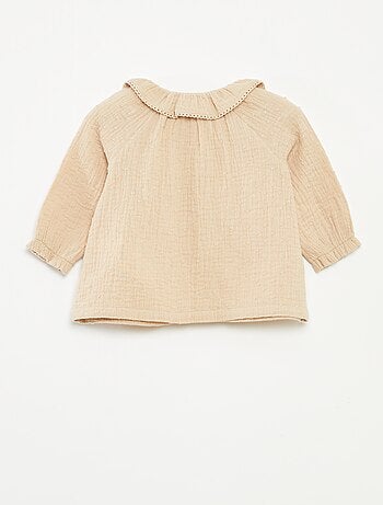 Blouse plumetis en gaze de coton