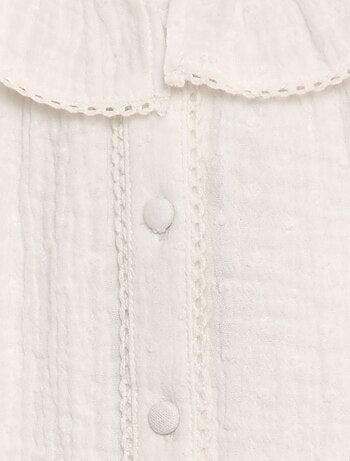 Blouse plumetis en gaze de coton