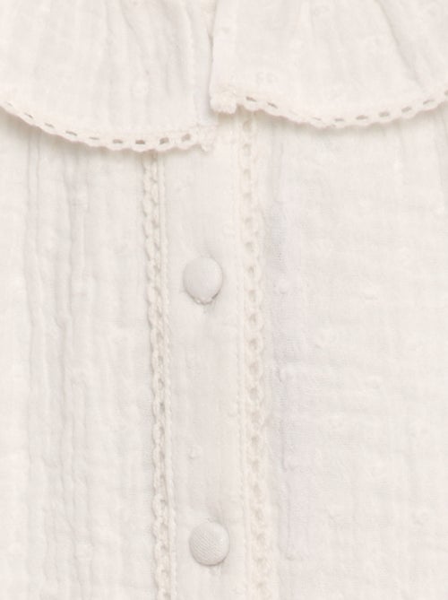 Blouse plumetis en gaze de coton - Kiabi