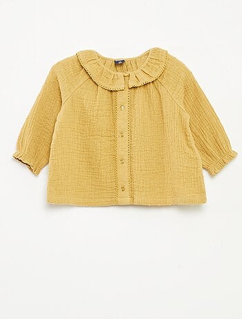 Blouse plumetis en gaze de coton