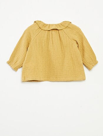 Blouse plumetis en gaze de coton