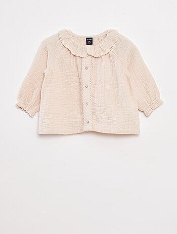 Blouse plumetis en gaze de coton
