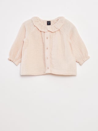Blouse plumetis en gaze de coton