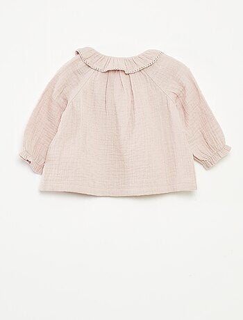 Blouse plumetis en gaze de coton