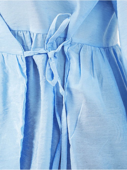 Blouse portefeuille en crêpe à col en v et détail nœud bdart - Kiabi