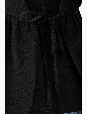 Blouse portefeuille en crêpe à col en v et détail nœud bdart