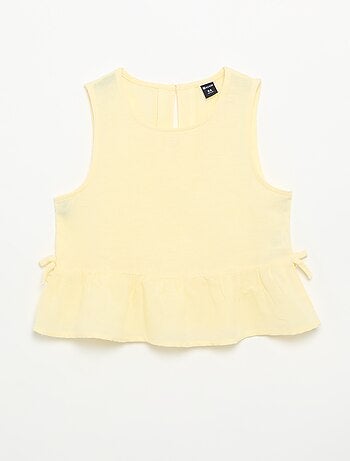 Blouse rayée avec nœuds fantaisie