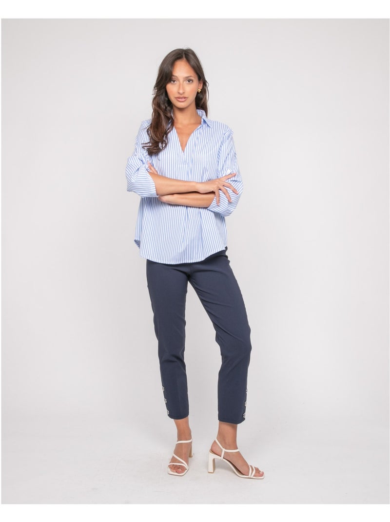 Blouse rayures OVANE Bleu - Kiabi