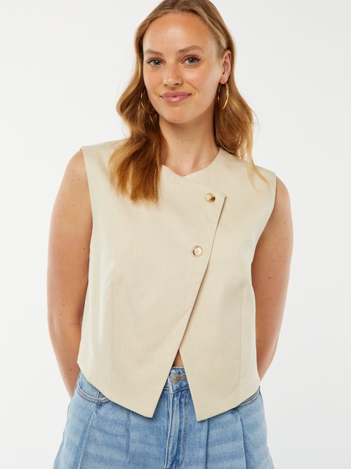 Blouse sans manches asymétrique - Kiabi