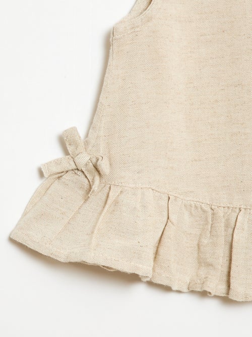 Blouse sans manches avec volants et nœuds - Kiabi