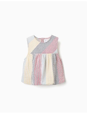 Blouse sans manches en coton à rayures you&me