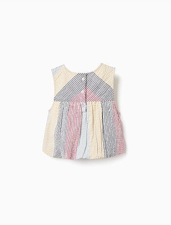 Blouse sans manches en coton à rayures you&me