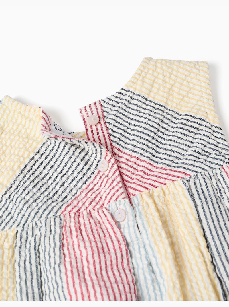Blouse sans manches en coton à rayures You&Me Rouge - Kiabi