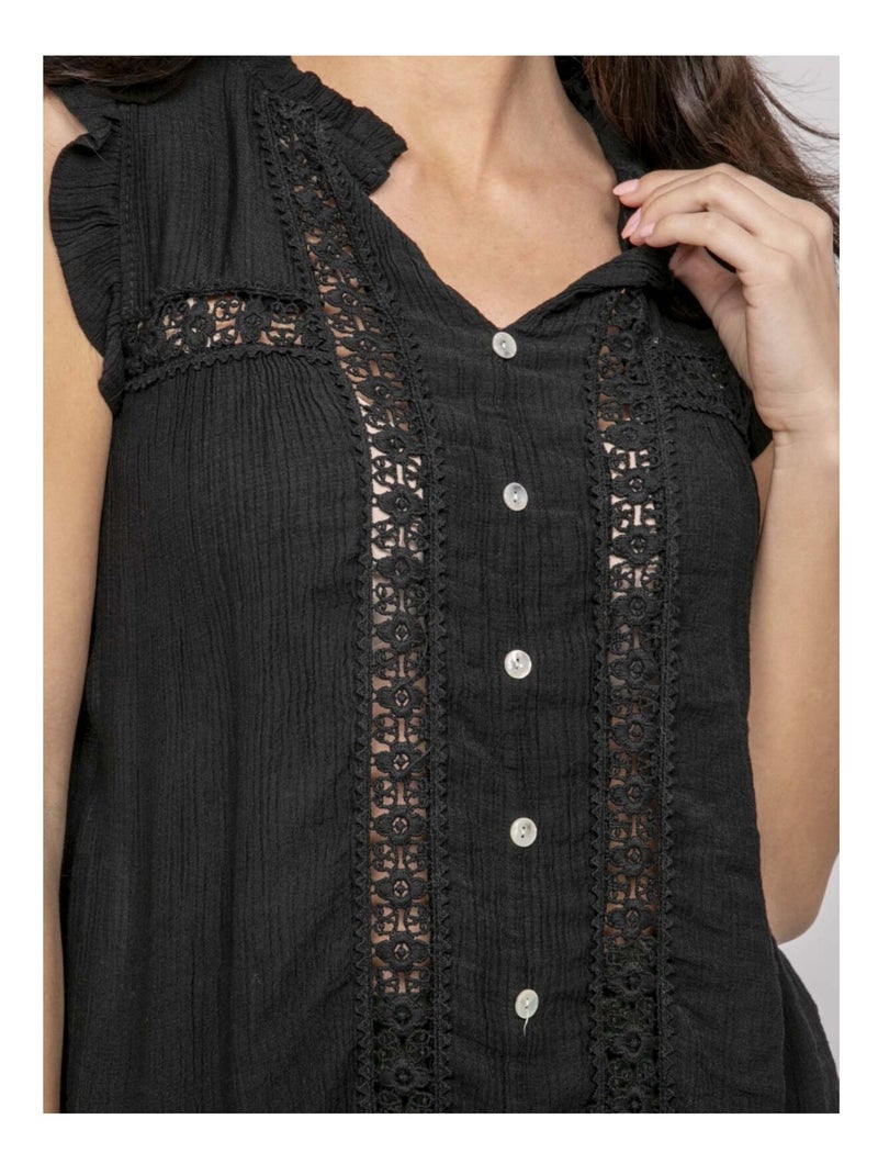 Blouse sans manches FUJELIA Noir - Kiabi