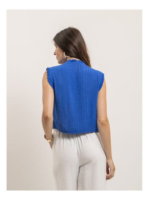 Blouse sans manches smocke ozakia - Kiabi