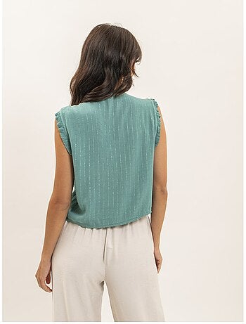Blouse sans manches smocke OZAKIA