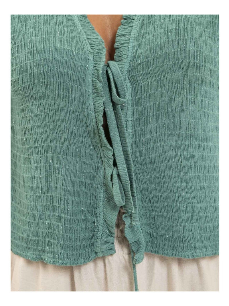 Blouse sans manches smocke OZAKIA Vert pistache - Kiabi