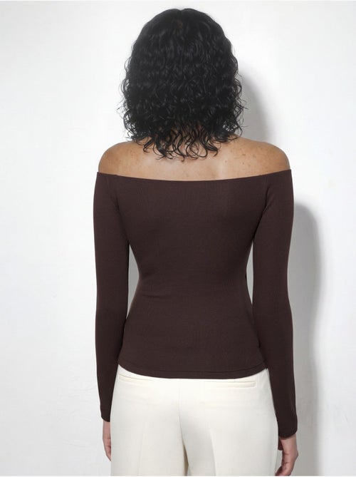 Blouse slim à manches longues avec col en v busem - Kiabi Blouse slim à manches longues avec col en v busem - Kiabi