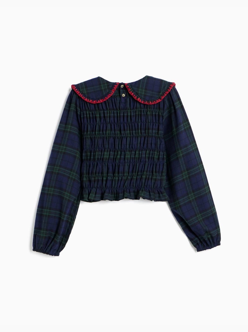Blouse smockée, mo fashion Vert - Kiabi