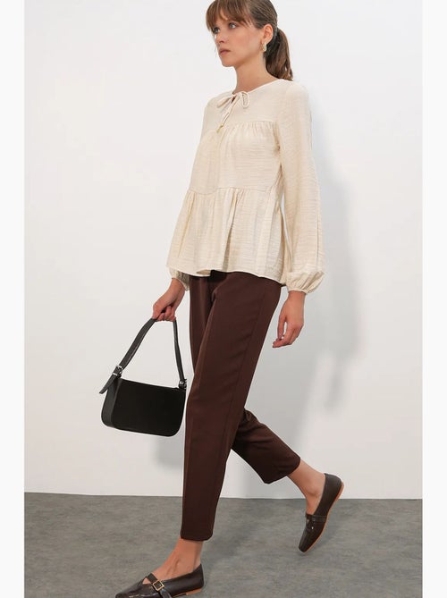 Blouse structuur met knoop voor bdart - Kiabi