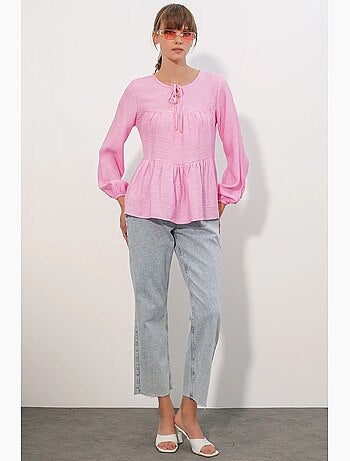 Blouse texturée à nouer devant bdart