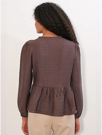 Blouse tissée à volants avec lien bdart