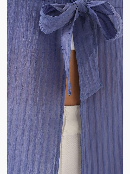 Blouse v-hals met strik bdart - Kiabi Blouse v-hals met strik bdart - Kiabi