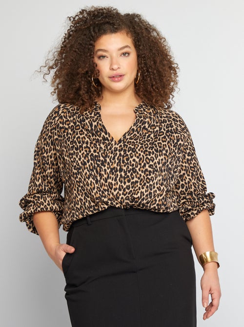 Blouse van crêpeachtige stof - Kiabi