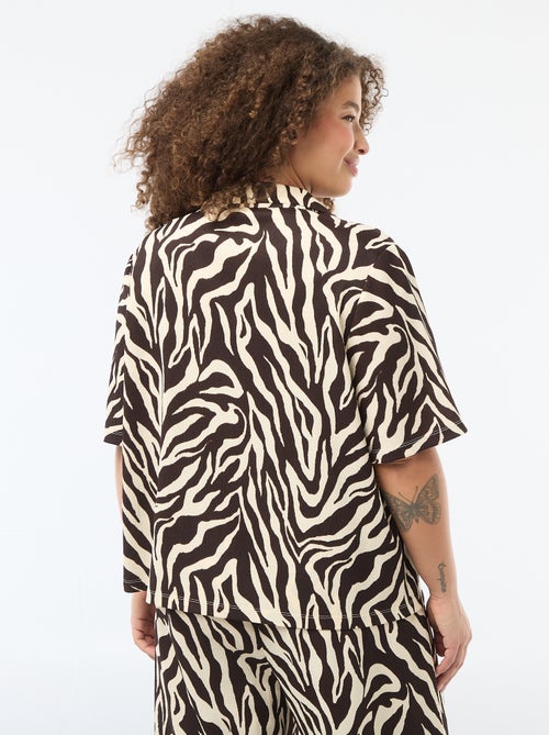 Blouse van crêpejersey - Kiabi