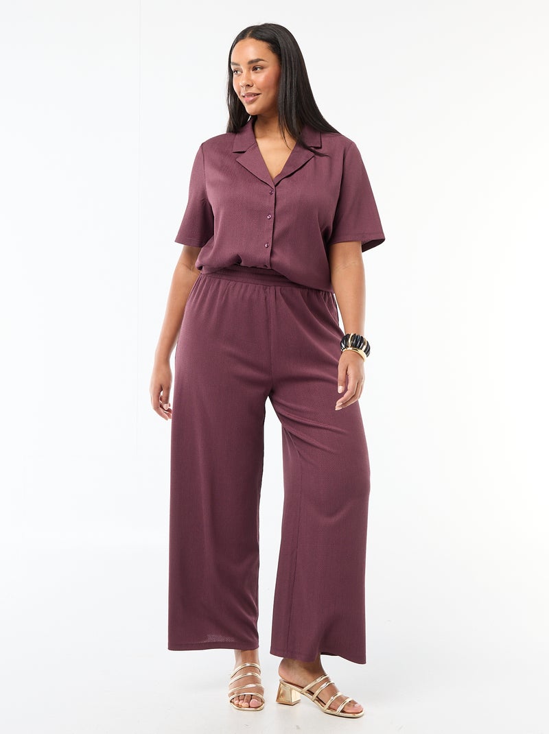 Blouse van crêpejersey Rose - Kiabi