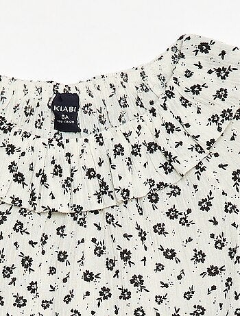 Blouse van crêpetricot met elastische kraag - makkelijk aan te trekken collectie