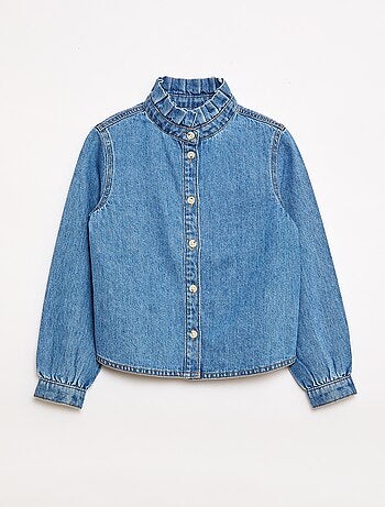 Blouse van denim