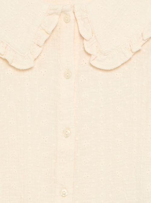 Blouse van dubbel gaas met Peter Pan-kraag - Kiabi
