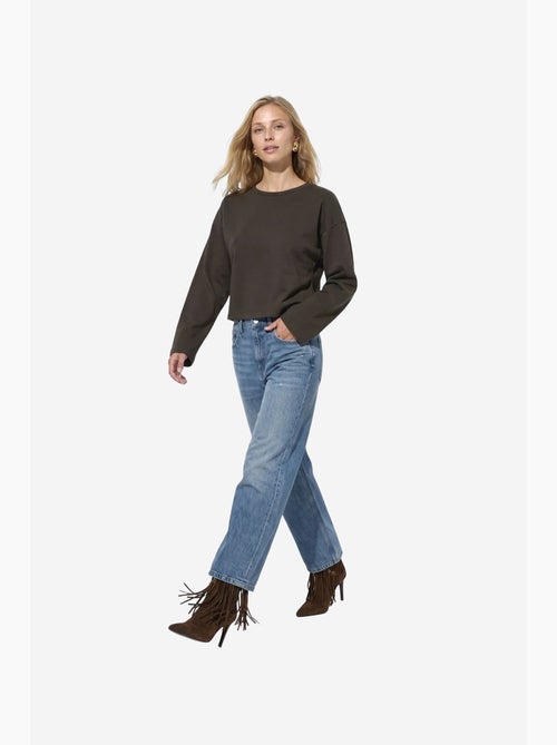 Blouse van katoen en elastaan busem - Kiabi