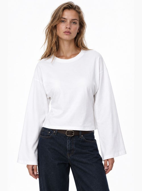 Blouse van katoen en elastaan busem - Kiabi Blouse van katoen en elastaan busem - Kiabi