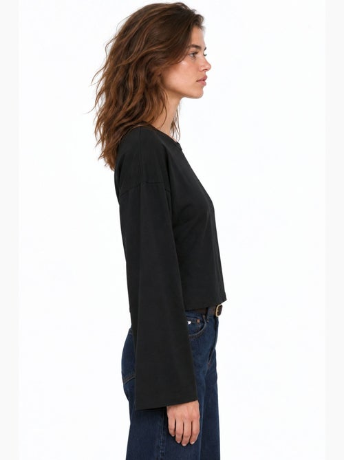 Blouse van katoen en elastaan busem - Kiabi Blouse van katoen en elastaan busem - Kiabi