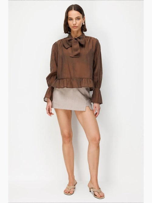 Blouse van katoen mixray - Kiabi Blouse van katoen mixray - Kiabi