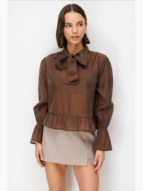 Blouse van katoen mixray - Kiabi Blouse van katoen mixray - Kiabi