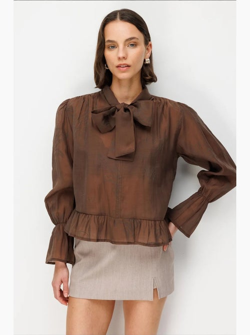 Blouse van katoen mixray - Kiabi Blouse van katoen mixray - Kiabi