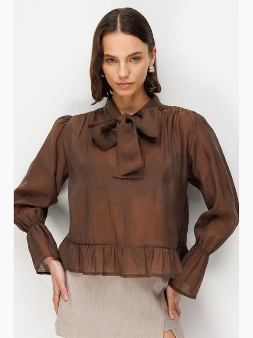 Blouse van katoen mixray - Kiabi Blouse van katoen mixray - Kiabi